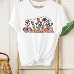 wildflower teacher shirt, cute teacher shirt, groovy teacher shirt,kindergarten teacher shirt, gift for teacher