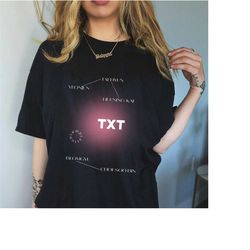 txt member name shirt, txt shirt,txt tomorrow by together sugar rush ride shirt,tomorrow x together txt temptation album