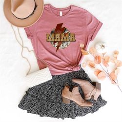 mama cheetah shirt, mom life shirt, leopard mom shirt, thunderbolt mom shirt, stepmom shirt, mothers day shirt, mom shir