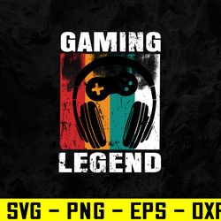 Gaming Legend PC Gamer Video Games Svg, Eps, Png, Dxf, Digital Download