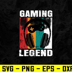 gaming legend pc gamer video games svg, eps, png, dxf, digital download