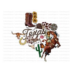 texas map png, boho skull, digital downloads, texas png, desert, instant download, clipart, texas sublimation, state of