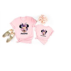 mama mini shirt, mommy and me shirt, disney family trip tee, disney mom and daughter shirt, minnie mouse grandma shirt,