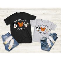 disney spooky season shirt, mickey minnie halloween party shirt, pumpkin mickey tee, disney spooky trip shirt, disney ha