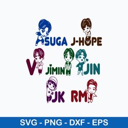 adorable 7 different tinytan bts svg, kpop star svg, adorable tinytan svg, png dxf eps file