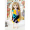 doll in a patchwork dress costume Sally from the Nightmare before Christmas