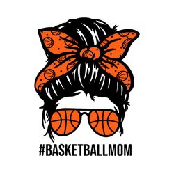 messy bun basketball mom svg, sport svg, basketball mom svg, basketball svg