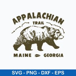 appalachian trail maine georgia svg , bear svg, png dxf eps digital file