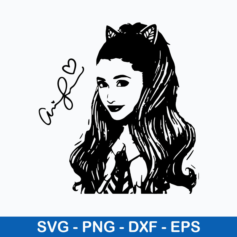 Ariana Grande Svg, Ariana Svg, Dangerous Woman Svg, Girl Power Svg, Png Dxf Eps File.jpeg