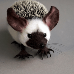 African hedgehog with big ears.  Replica animal.