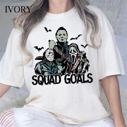 horror movie halloween shirt, halloween movie characters shirt, squad goals shirt, halloween scary movie characters tee,