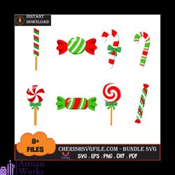 8 Files Christmas Candy Bundle Svg, Christmas Svg, Christmas Candy Bundle Svg