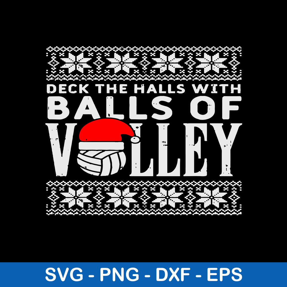 Balls Of Volley Xmas Volleyball Svg, Volleyball Chrismas Svg, Png Dxf Eps Digital file.jpeg