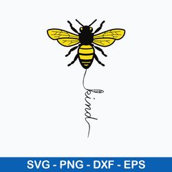 bee kind svg, bee svg, bee clipart svg, png dxf eps digitla file
