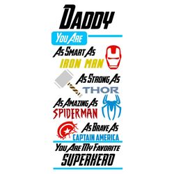 daddy you are superhero svg, marvel super dad svg