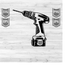 electric hand drill svg file || drill svg || drill clipart || rechargable drill svg || handyman svg || screw drill || ha