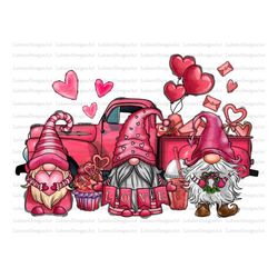 loads of love, valentines gnome, sublimation design, valentine's day png, loads of love png, valentine pink truck png do