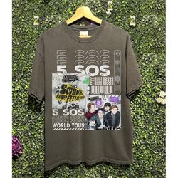 5 seconds of summer shirt vintage, v1 y2k 5 sos merch, the show 2023 world tour shirt, 5 seconds of summer 5sos gift, gr