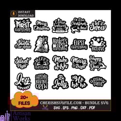 20 files christmas quotes bundle svg, christmas svg, christmas quotes bundle svg