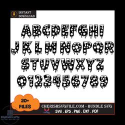 20 files chirstmas font dripping bundle svg, christmas svg