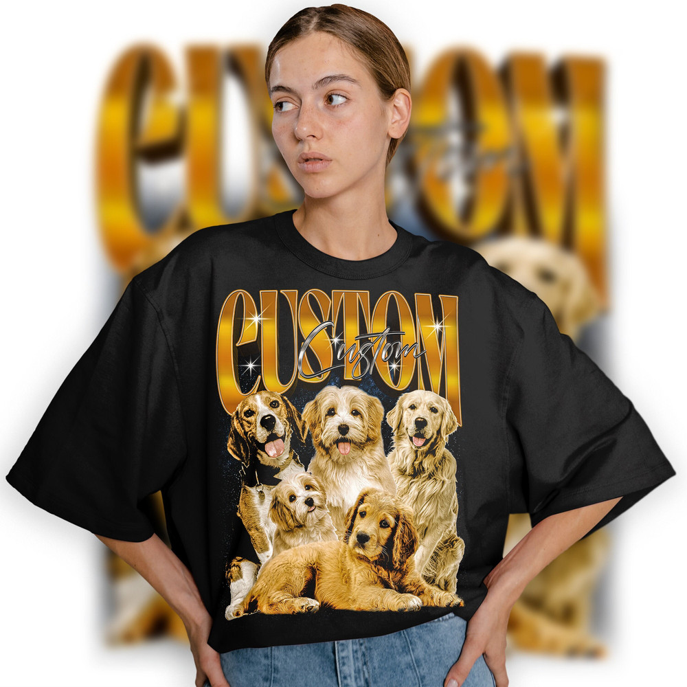 Custom Pet Rap Tee, Custom Cat Bootleg Shirt, Vintage Bootleg Rap Tee, Change Animal Design Tee, Insert Your Design, Customized Shirt - 1.jpg