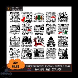 20 files christmas pine tree reindeer bundle svg, christmas svg