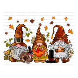 turkey gnomes png sublimation design, fall png, autumn png, pumpkin png, thanksgiving gnome png,autumn leaves png, fall