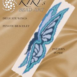 peyote pattern peyote bracelet pattern delicate wings peyote pattern design 3 drop peyote in pdf instant download diy