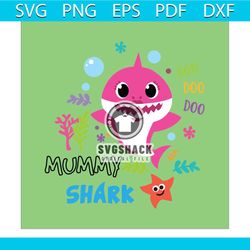 mummy shark doo doo doo svg, baby shark doo doo doo svg
