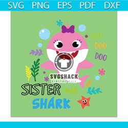 sister shark doo doo doo svg, baby shark doo doo doo svg