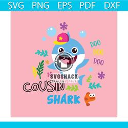 cousin shark doo doo doo svg, baby shark doo doo doo svg