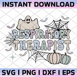 spooky respiratory therapist svg, halloween respiratory therapy svg, therapist crew svg, respiratory therapist gift