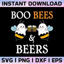 boo bees & beers svg, halloween ghost bee svg, boo svg, halloween