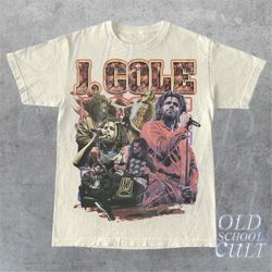 j cole vintage style bootleg t-shirt | j cole rap tee | retro oversized unisex 90s graphic shirt | hip hop tee | music b