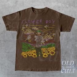 tyler the creator flower boy y2k aesthetic t-shirt | flower boy tee | retro inspired graphic shirt | lineart shirt | cut