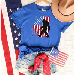 big foot american shirt, usa flag shirt, patriotic shirt, american shirt, 4th of july shirt, american family shirt, inde