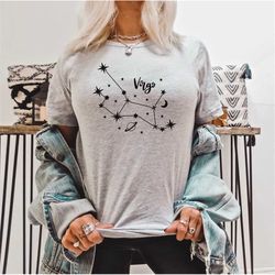 virgo shirt, virgo zodiac shirt, zodiac signs shirt, astrology shirt, glitter zodiac signs shirt, virgo birthday shirt,