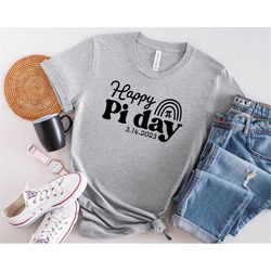 happy pi day rainbow shirt, math shirt, math teacher shirt, teacher life shirt, math lover shirt, pi day shirt, math tea