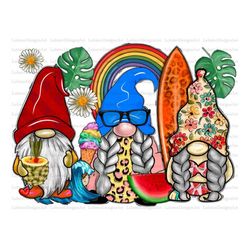 Summer Gnomes Png, Summer Sublimation Design,Hand Drawn Gnomes Png,Summer Png,Gnomes And Summer Png Digital Downloads, S
