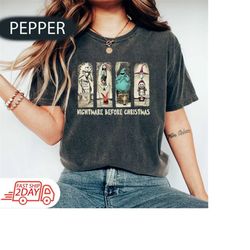 retro haunted mansion the nightmare before christmas comfort colors shirts, disney halloween shirt, disneyland trip fami