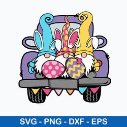 easter truck svg, gnomes svg, png dxf eps file