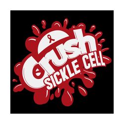 crush sickle cell red ribbon svg, trending svg, red ribbon svg