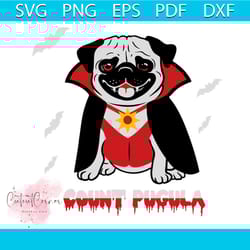 count pugula halloween pug vampire svg, halloween svg, happy halloween svg