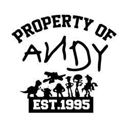 property of andy est.1995 disney squad goals toy story svg, disney svg