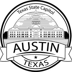 texas state capitol austin badge vector svg dxf eps png jpg file
