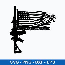 gun flag eagle svg, flag usa svg, png dxf eps file