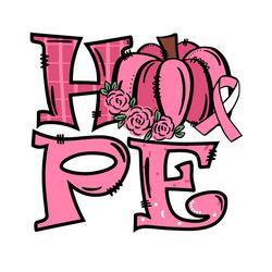 hope breast cancer svg, breast cancer awareness svg, pink ribbon svg