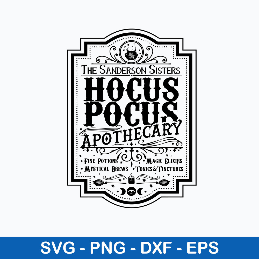 Hocus Pocus Apothecary Svg, Hocus Pocus Svg, Haloween Svg, Png Dxf Eps File.jpeg