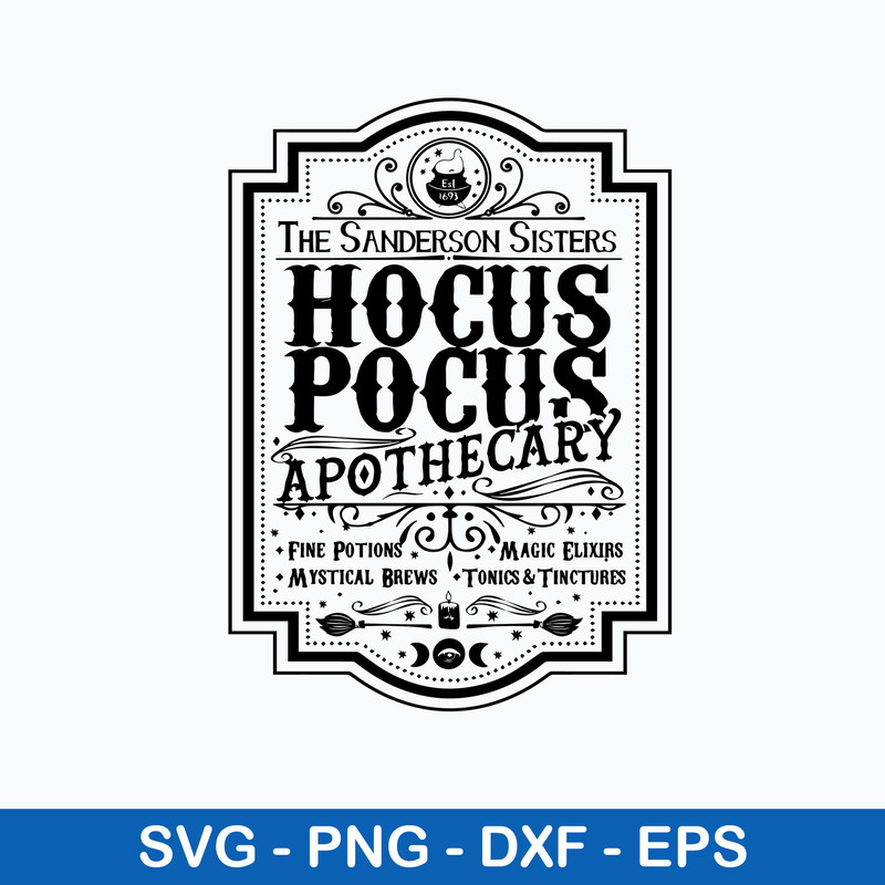 Hocus Pocus Apothecary Svg, Hocus Pocus Svg, Haloween Svg, Png Dxf Eps File.jpeg
