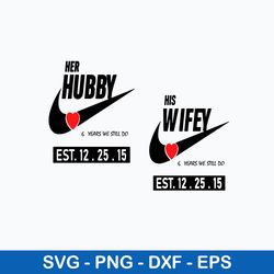 hubby _ wifey couple svg, nike svg, png dxf eps file